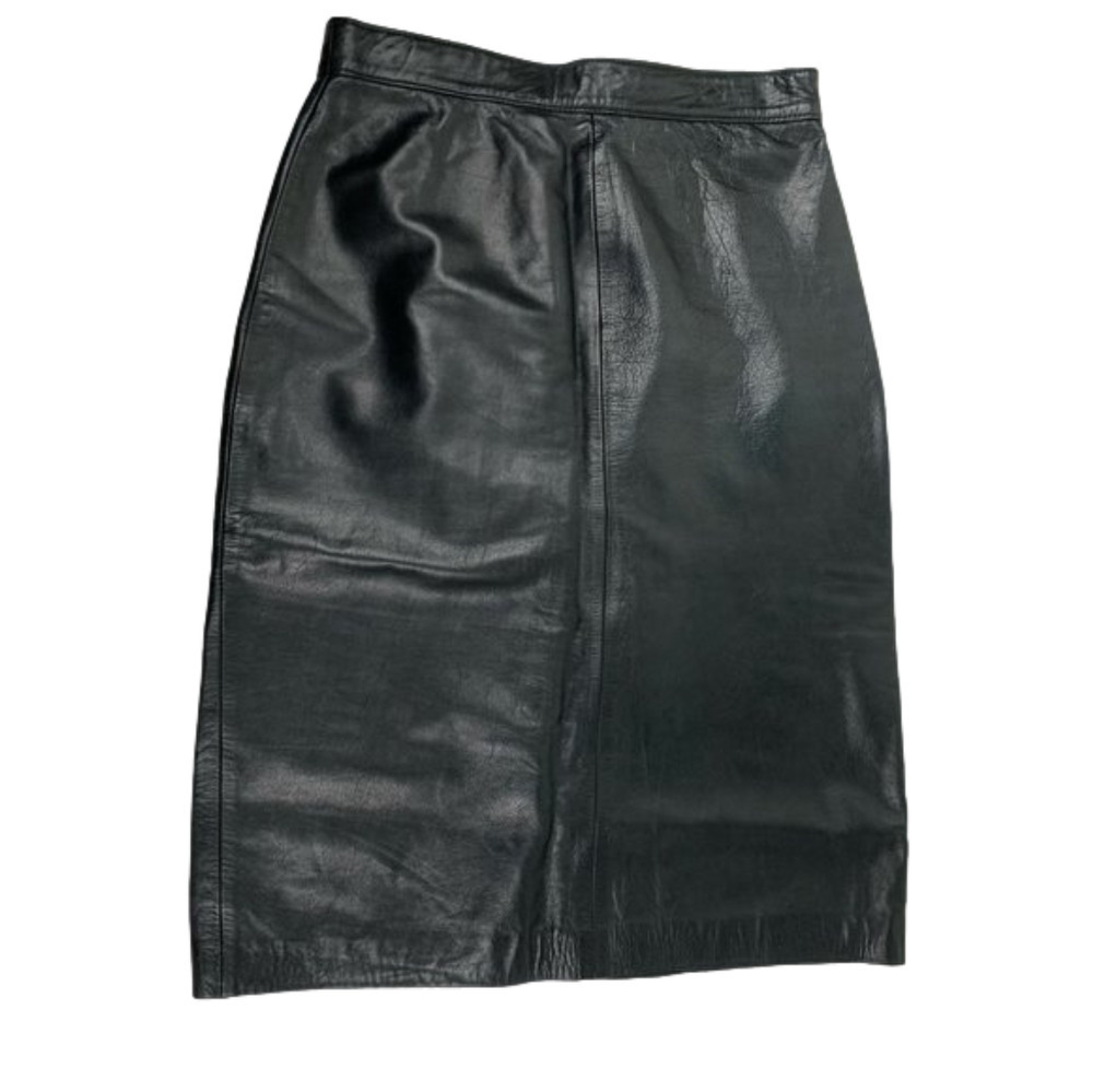 VINTAGE The Boutique of Leathers Black Leather Skirt